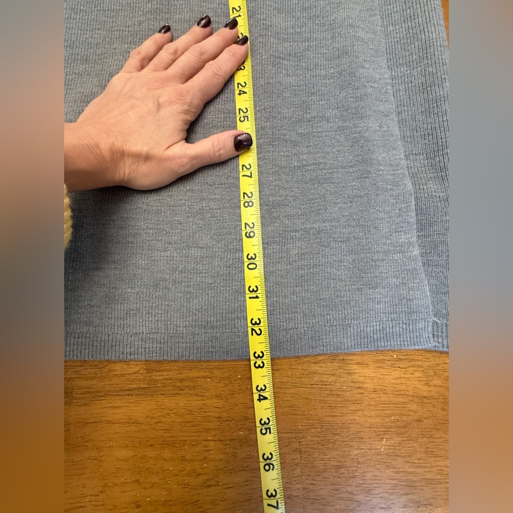 J. Crew Reimagined Heather Gray Merino Blend Pencil Skirt Large - Picture 7 of 8
